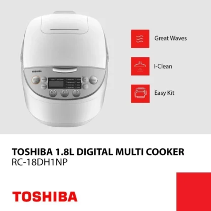 Toshiba 1.8L Multi-Cooker Digital with 9 Preset Menu