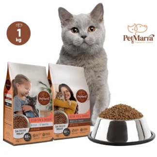 PetMarra Adult Cat/Kitten Dry Food Oceanfish Chicken Liver Flavor 1kg Collection cats kibble