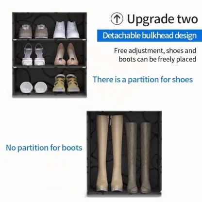 Shoe Cabinet Shoe Rack Clear Plastic Dustproof Stackable Double Capacity StorageBoxes - Image 8