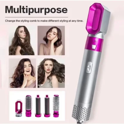 Hair Styler 6 in 1 Hair Curler Automatic Hair Straighteners Electric Hair Styler Hair Dryer - Image 2