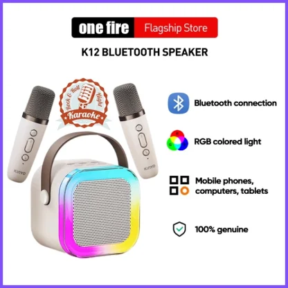 Wireless Karaoke Speaker With Karaoke Bluetooth Microphone K12 Home KTV Karaoke Machine RGB Light Portable - Image 2