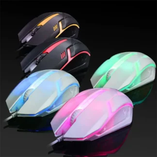 USB Wired Gaming Mouse, LED RGB Ergonomic 1200dpi 3 Buttons, Mute Desktop Computer Office Optical Mouse Pc Accessories